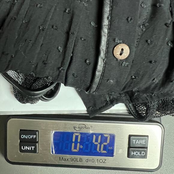 Miss Me Womens Top Large Y2K French Dot Flowy Witchy Goth Rocker Punk Boho Chic - Picture 10 of 10